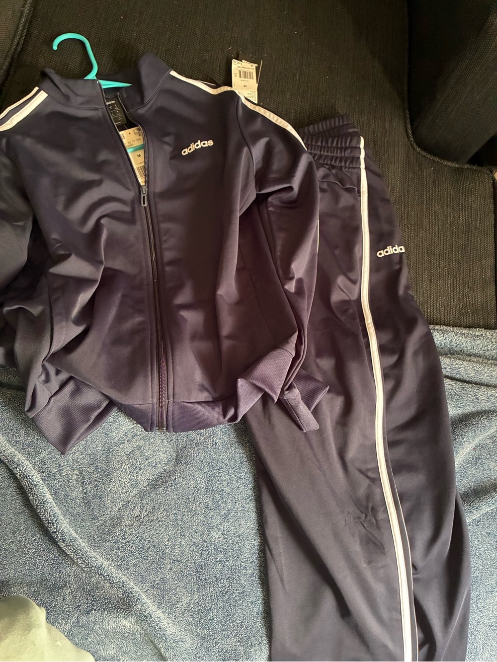 adidas Black Track Top with Tag